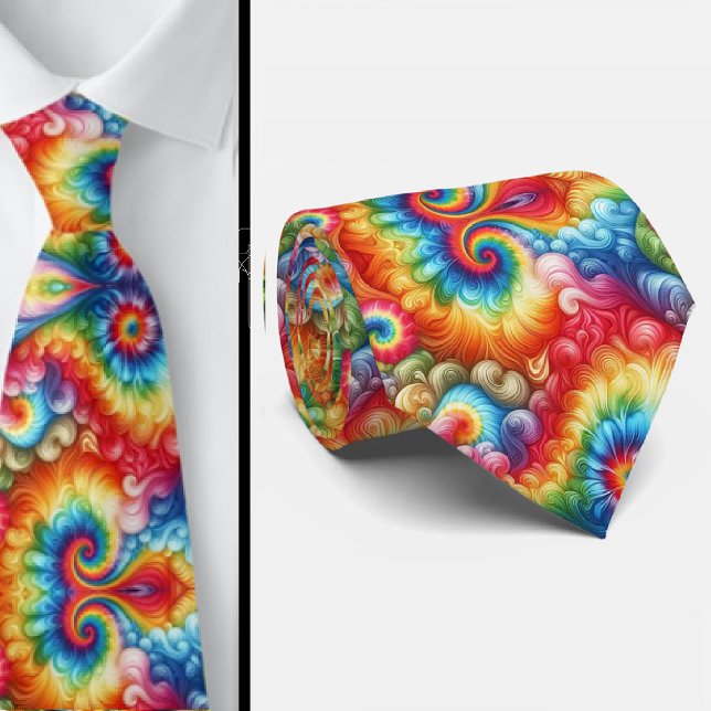 Psychedelic Tie-Dye Pattern Tie (Creator Uploaded)