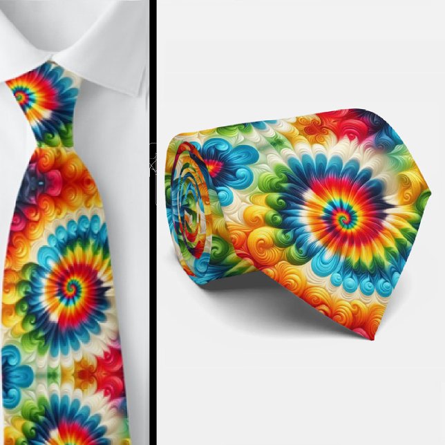 Psychedelic Tie-Dye Pattern Tie (Creator Uploaded)