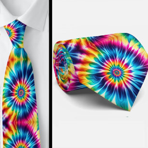 Psychedelic Tie-Dye Pattern Tie