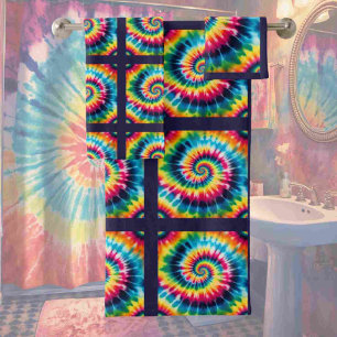 Psychedelic Tie Dye Pattern Towel Set