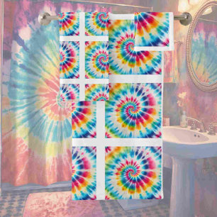 Psychedelic Tie Dye Pattern Towel Set