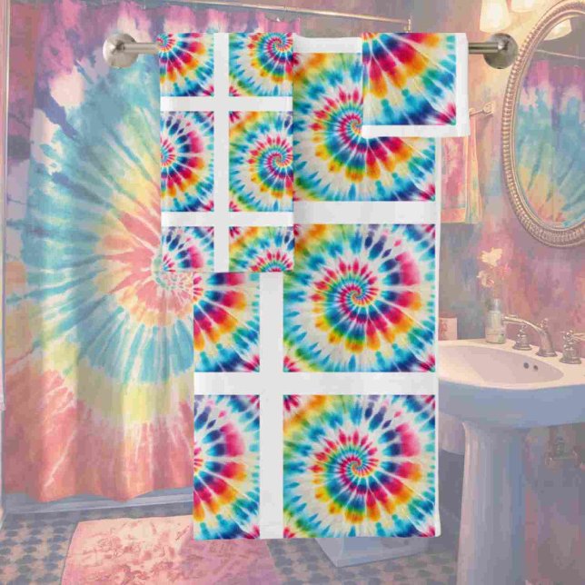 Psychedelic Tie Dye Pattern Towel Set (Creator Uploaded)