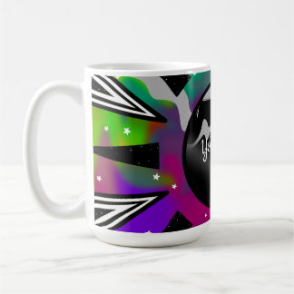 Psychedelic Tie-Dye Planet and Abstract Designs Coffee Mug