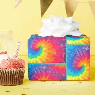 Psychedelic Tie Dye Tile Wrapping Paper