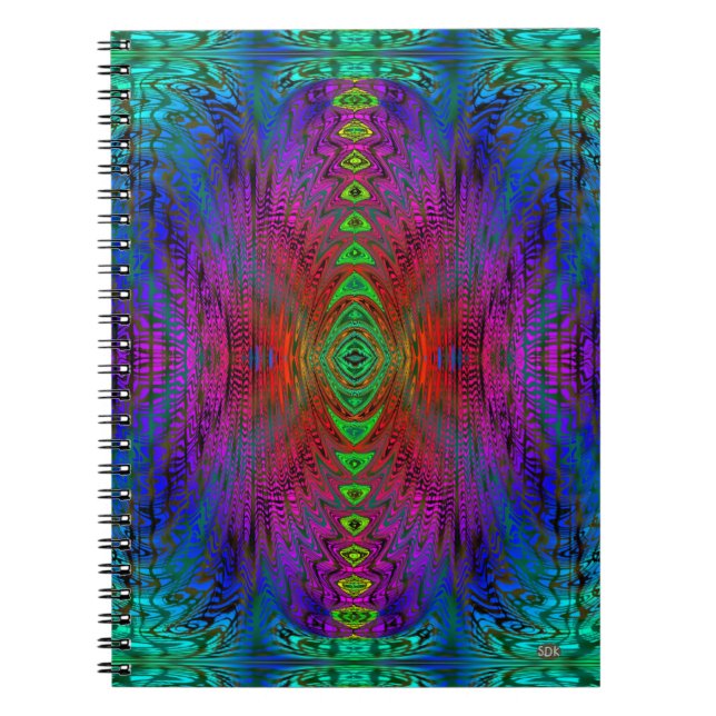 Psychedelic Time Warp by SD. Kelley Notebook (Front)