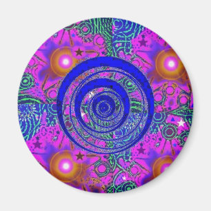 Psychedelic Time Warp Magnet