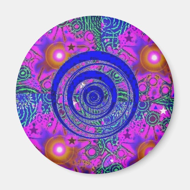 Psychedelic Time Warp Magnet (Front)