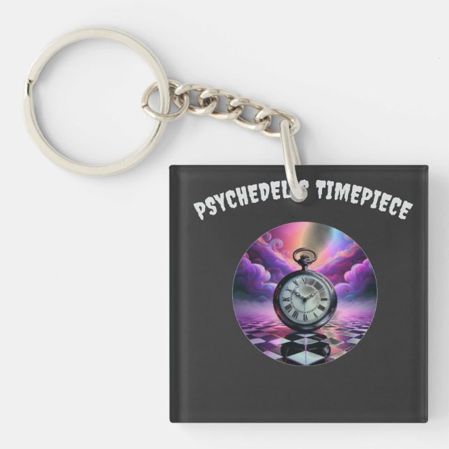 Psychedelic Timepiece Key Ring (Front)