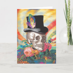 Psychedelic Top Hat Greeting Card