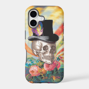 Psychedelic Top Hat Skull