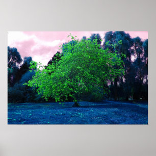 Psychedelic tree poster