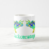 Psychedelic Triceratops Dinosaur art Jack Add Name