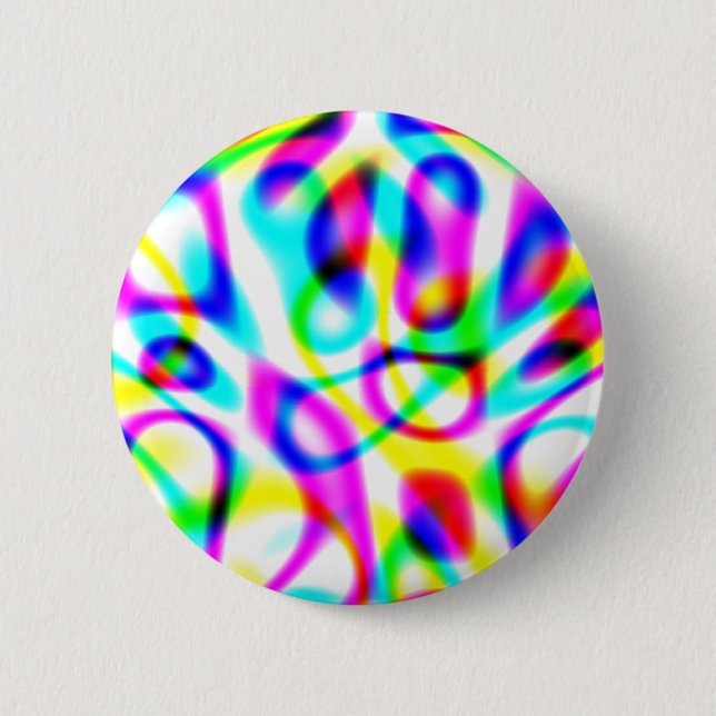 Psychedelic Trip Strings 6 Cm Round Badge (Front)
