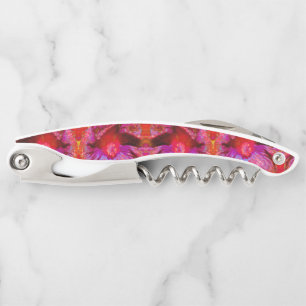 Psychedelic Trippy Retro Red Hibiscus Flower Corkscrew