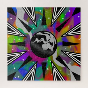 Psychedelic Trippy Space and Abstract Jigsaw Puzzle