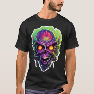 Psychedelic Ufo Multicolored Alien Trippy Alien T-Shirt