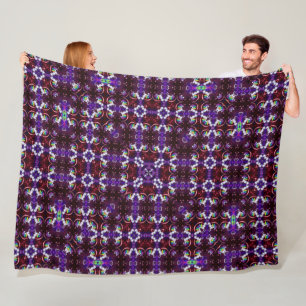 Psychedelic Unicorn Mandala Silk Pattern Quilt Fleece Blanket