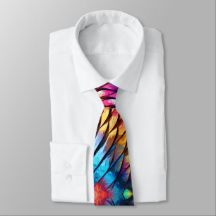 Psychedelic Vibrant Colors Patterns Tie