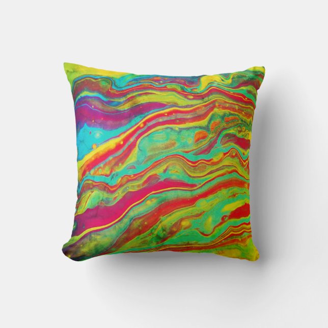 Psychedelic "Vibrant" Pillow (Front)
