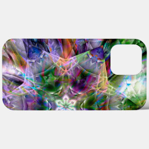 Psychedelic virtual star, acrylic or neon abstract iPhone 13 pro max case