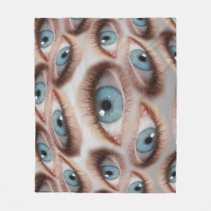 Psychedelic Vision: Abstract Eye Illusion Fleece Blanket
