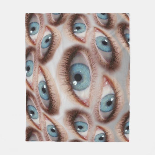 Psychedelic Vision: Abstract Eye Illusion Fleece Blanket (Front)