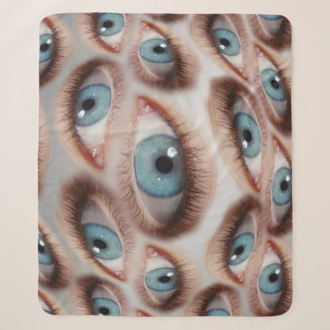 Psychedelic Vision: Abstract Eye Illusion Sherpa Blanket (Front)