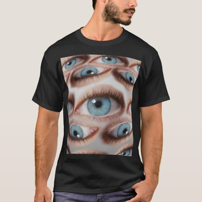 Psychedelic Vision: Abstract Eye Illusion T-Shirt (Front)