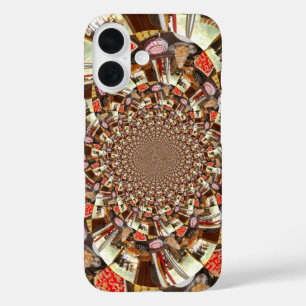 Psychedelic Vision   Earthy Brown Hues Abstract  iPhone 16 Case