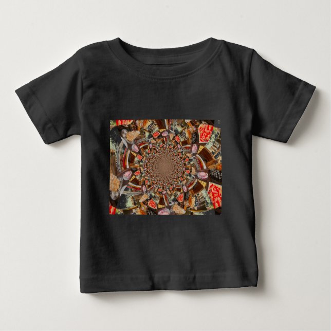 Psychedelic Vision of Brown Hues Baby T-Shirt (Front)