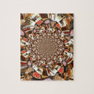 Psychedelic Vision of Brown Hues Jigsaw Puzzle
