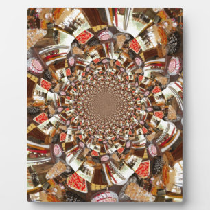 Psychedelic Vision of Brown Hues Plaque