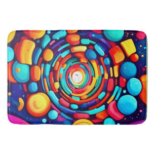 Psychedelic Vortex of Colour Bath Mat