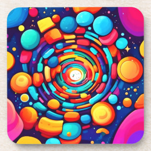 Psychedelic Vortex of Colour Coaster
