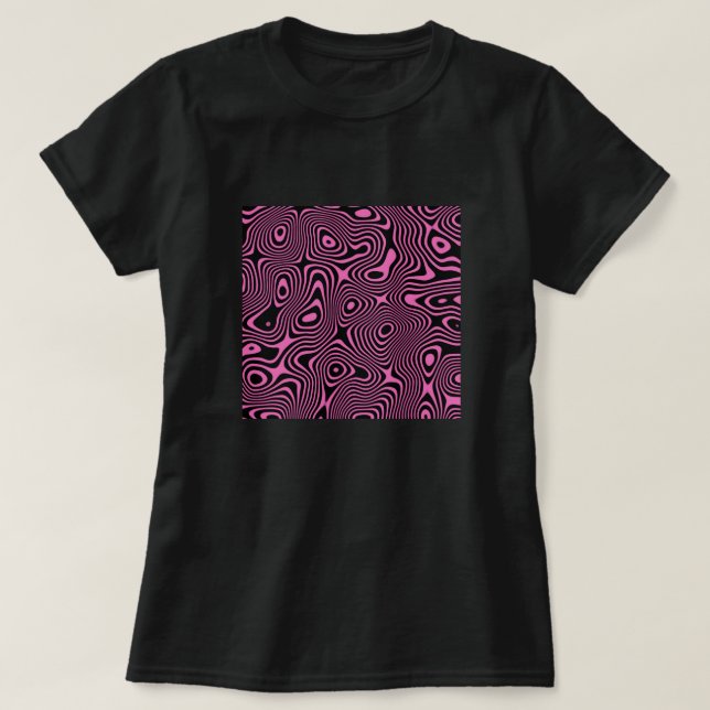 Psychedelic Wave Pattern | Abstract Trippy Lines T-Shirt (Design Front)