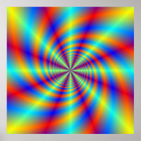 Psychedelic Whirl Poster