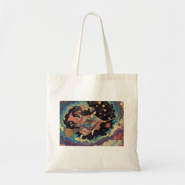 Psychedelic witch totebag tote bag (Front)