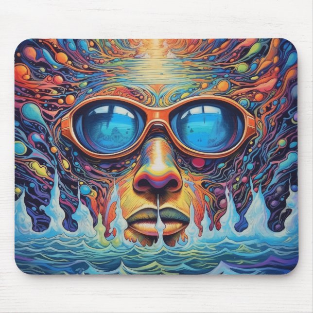 Psychedelic with fantastic landscapes mouse pad (Front)