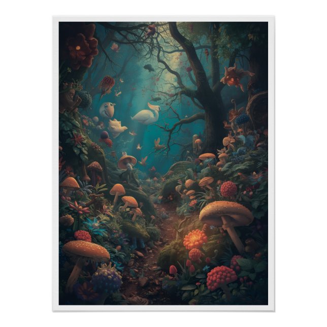Psychedelic woodland poster (Front)