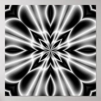 Psychedelic X-Ray Flower Poster