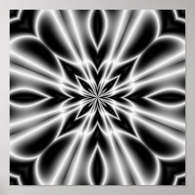 Psychedelic X-Ray Flower Poster (Front)