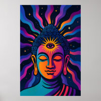 Psychedelic Zen Buddha - Third Eye Cosmic Vibratio