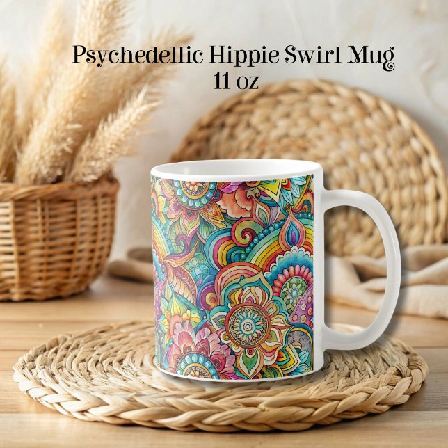 Psychedellic Hippie Swirl Mug (Creator Uploaded)