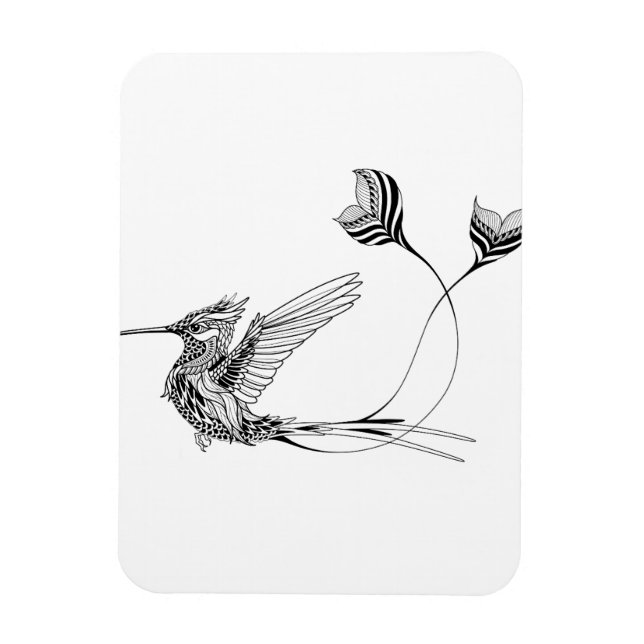 Psychedlic Bird Tattoo Magnet (Vertical)
