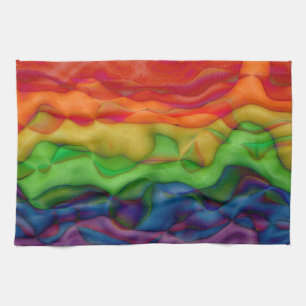Psychedlic Hippy Rainbow Acid Trip Tea Towel
