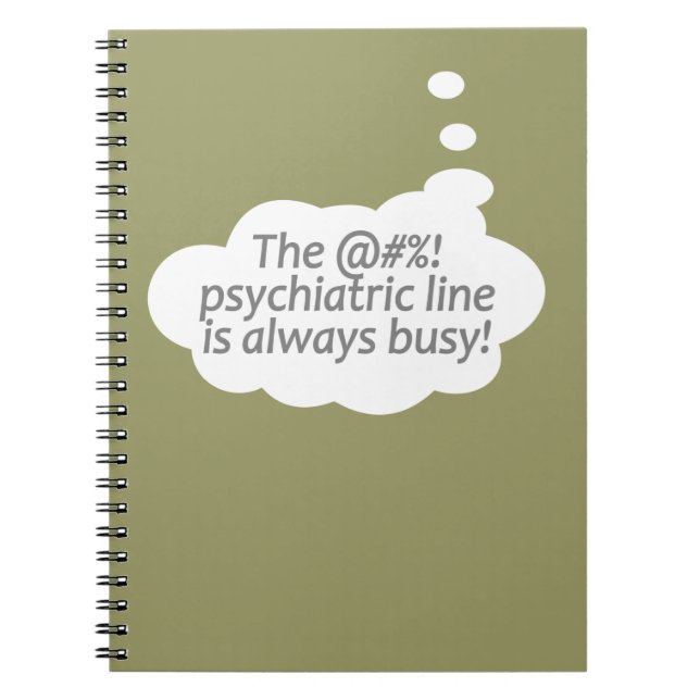 Psychiatric Line custom colour notebook (Front)