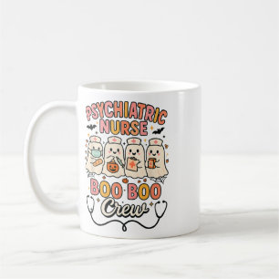 Psychiatric Mental Health Nurse Boo Boo Crew Hallo Coffee Mug