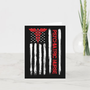 Psychiatric Nurse American Flag Rn Mental Health P Card