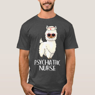 Psychiatric Nurse Llama Rn Mental Health Psych Nur T-Shirt