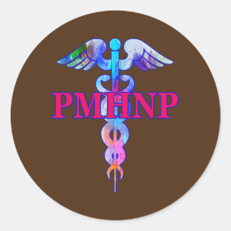 Psychiatric Nurse Practitioner PMHNP Caduceus Classic Round Sticker